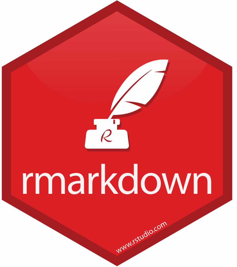 The R Markdown hex logo.