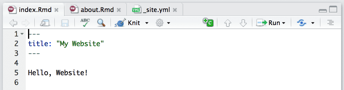 Knit a single page of a website.